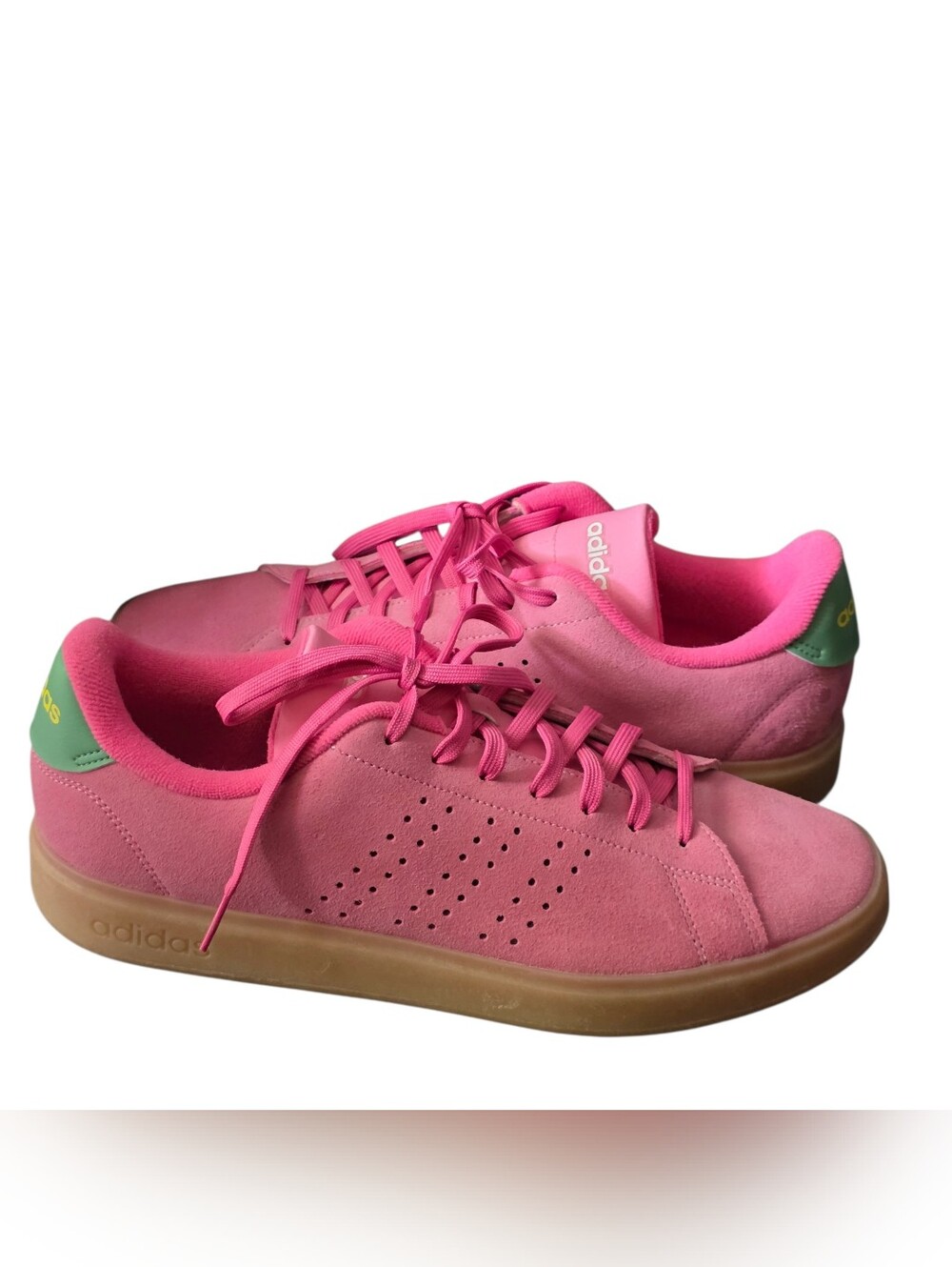 adidas Pink Suede Low-Top Sneakers with Gum Sole 12